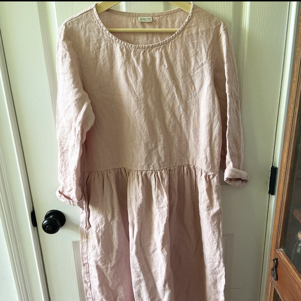 Epic Linen Maxi Dress Long Sleeves NWOT